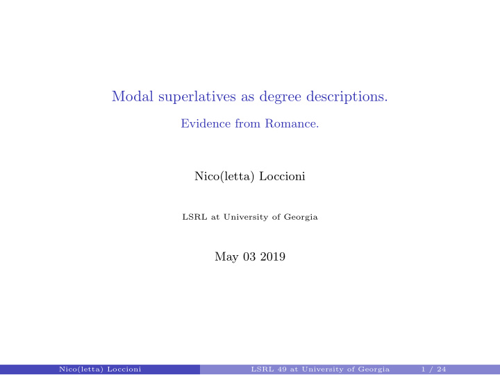 modal superlatives as degree descriptions