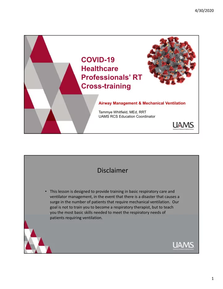covid 19 healthcare professionals rt cross training