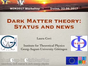 Georg-August-University Gttingen   Laura Covi  [  q,p  ]=  ih  Institute for Theoretical