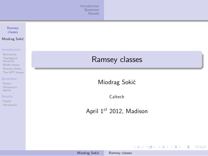 ramsey classes