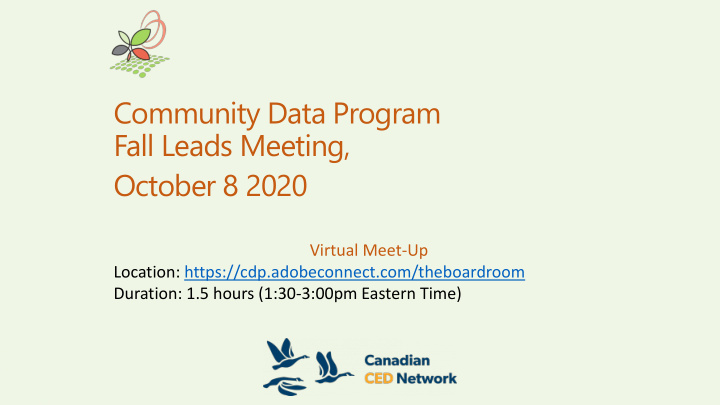 community data program