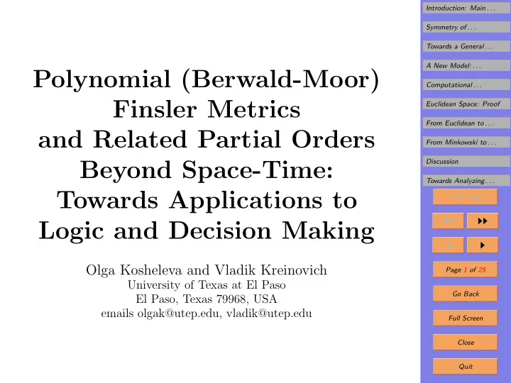 polynomial berwald moor