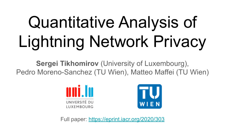 quantitative analysis of lightning network privacy