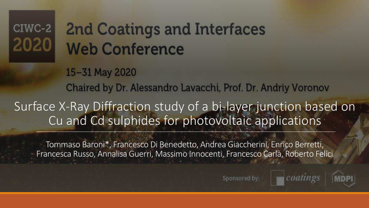 cu and cd sulphides for photovoltaic applications