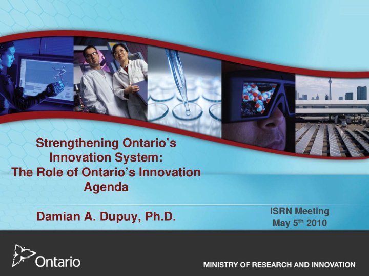 strengthening ontario s innovation system the role of