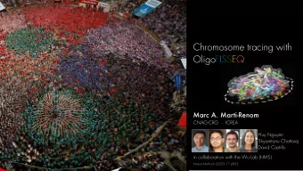 Chromosome tracing with  OligoFISSEQ  Marc A. Marti-Renom  CNAG-CRG    ICREA  Huy Nguyen