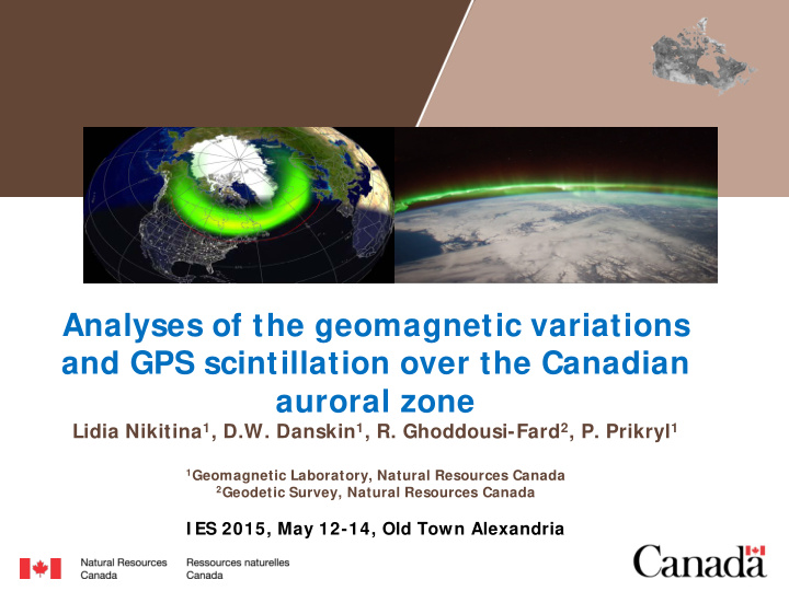 analyses of the geomagnetic variations and gps