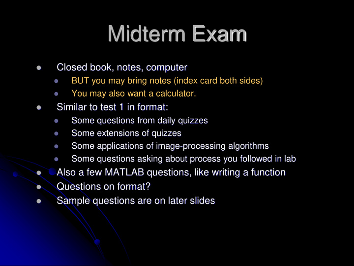 midterm exam