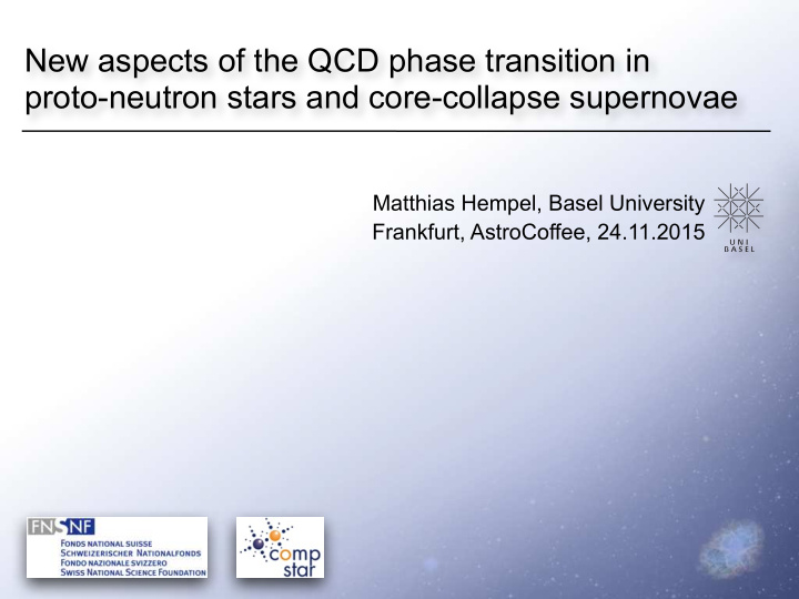 new aspects of the qcd phase transition in proto neutron