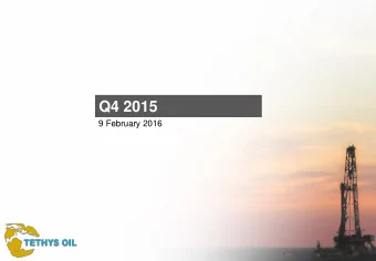 Q4 2015  9 February 2016  Q4 Highlights  Production increase continues: new production record