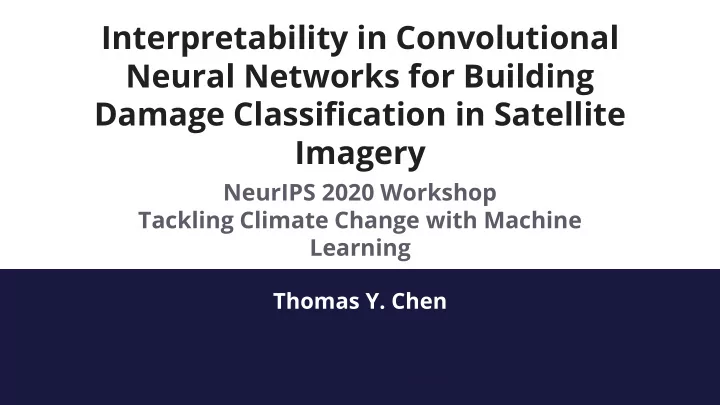 interpretability in convolutional