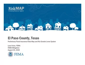 El Paso County, Texas  Preliminary Flood Insurance Rate Map and Rio Grande Levee System  Larry