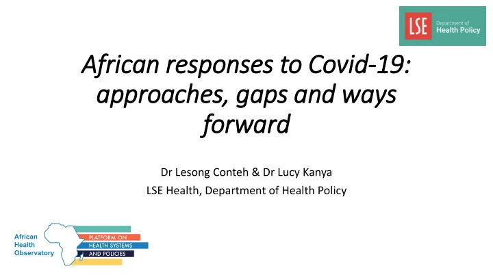 approaches gaps and ways