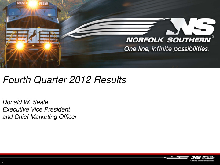 fourth quarter 2012 results