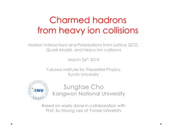Charmed hadrons  from heavy ion collisions  Hadron Interactions and Polarizations from Lattice QCD,