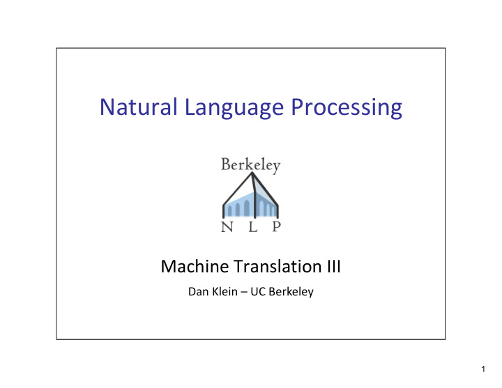 natural language processing