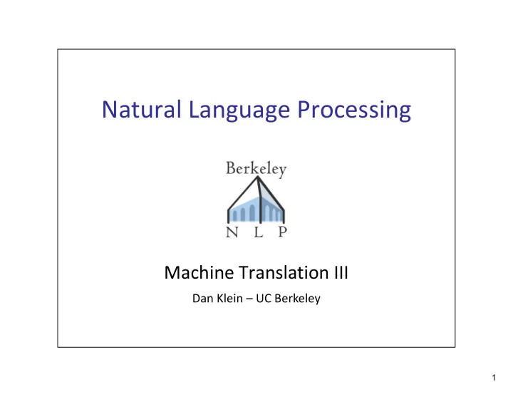 natural language processing
