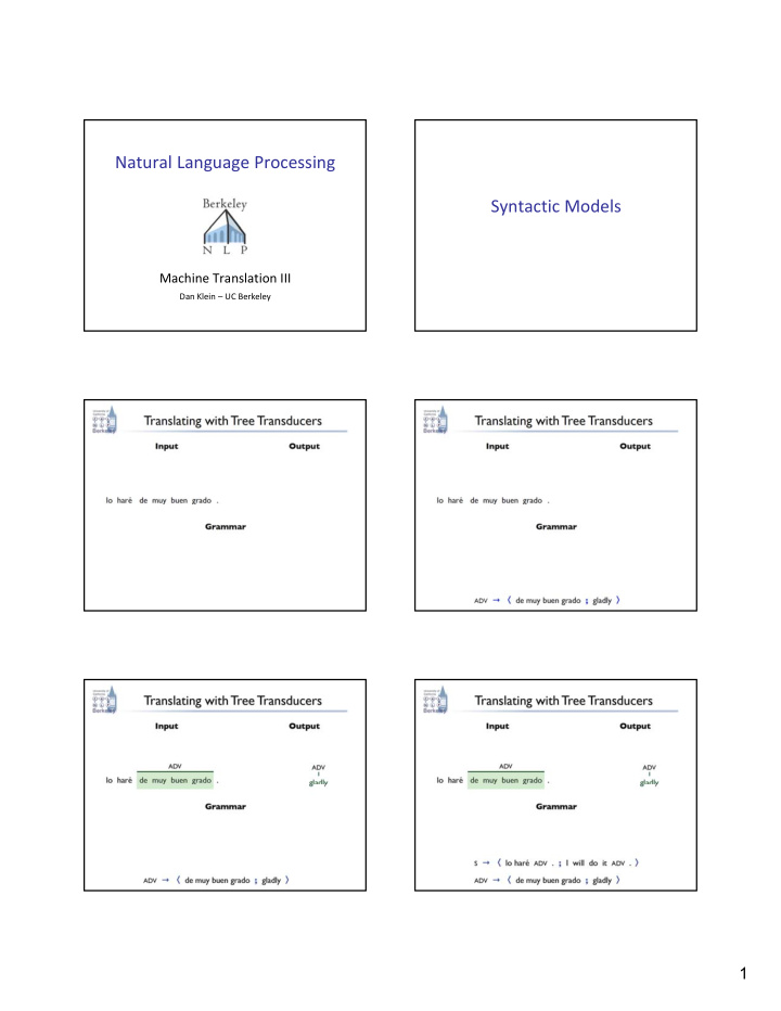 natural language processing syntactic models