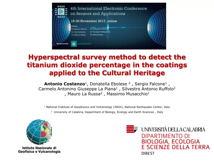 hyperspectral survey method to detect the titanium