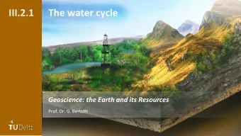 III.2.1    The  water  cycle    Geoscience:  the  Earth  and  its