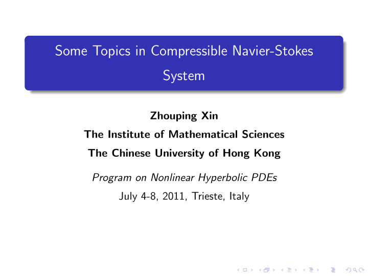 some topics in compressible navier stokes system