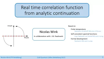 from analytic continuation  Based on  Finite temperature  Nicolas Wink  Pawlowski, Strodthoff, NW,