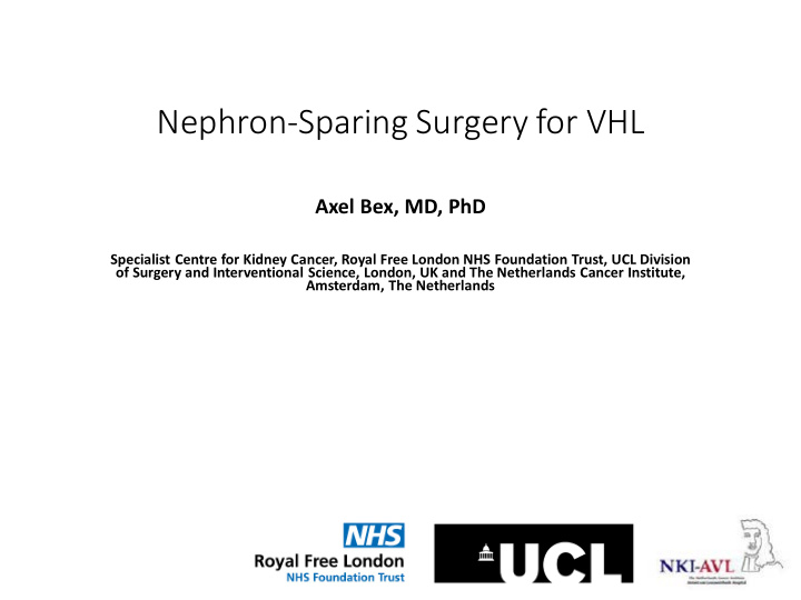 nephron sparing surgery for vhl