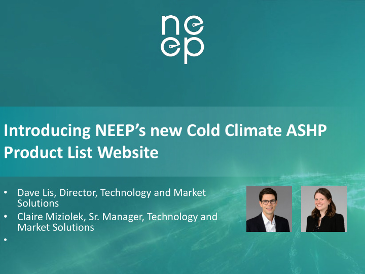 introducing neep s new cold climate ashp product list