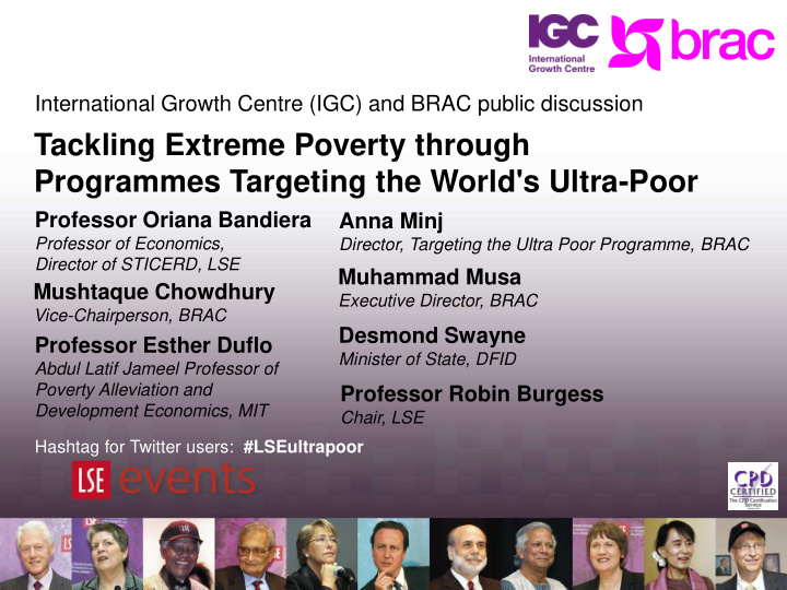 tackling extreme poverty through programmes targeting the