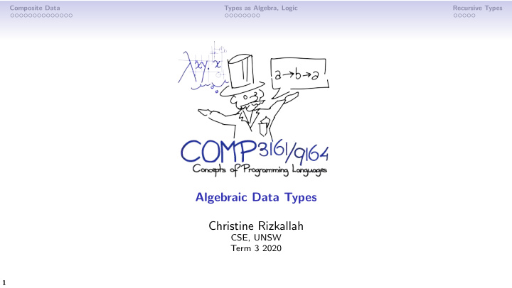 algebraic data types christine rizkallah