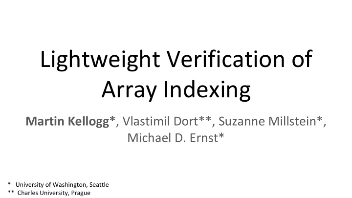 lightweight verification of array indexing