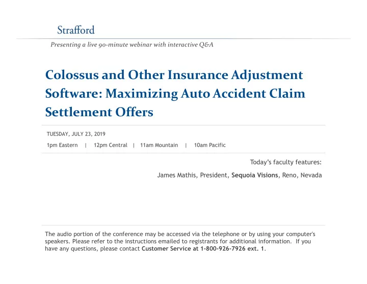 colossus and other insurance adjustment software