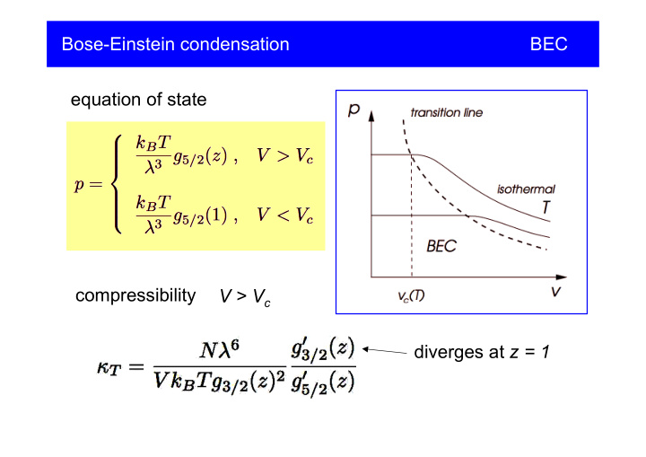 bose einstein condensation bec equation of state