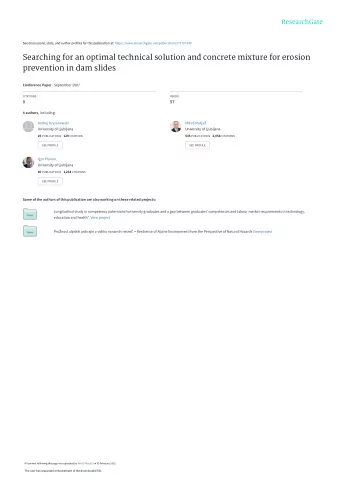 Searching for an optimal technical solution and concrete mixture for erosion  prevention in dam