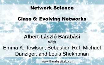 Albert-Lszl Barabsi  With  Emma K. Towlson, Sebastian Ruf, Michael  Danziger, and Louis