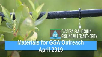 Materials for GSA Outreach  Materials for GSA Outreach  April 2019  April 2019  GSP Topics &amp;