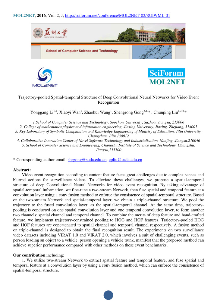 sciforum mol2net trajectory pooled spatial temporal