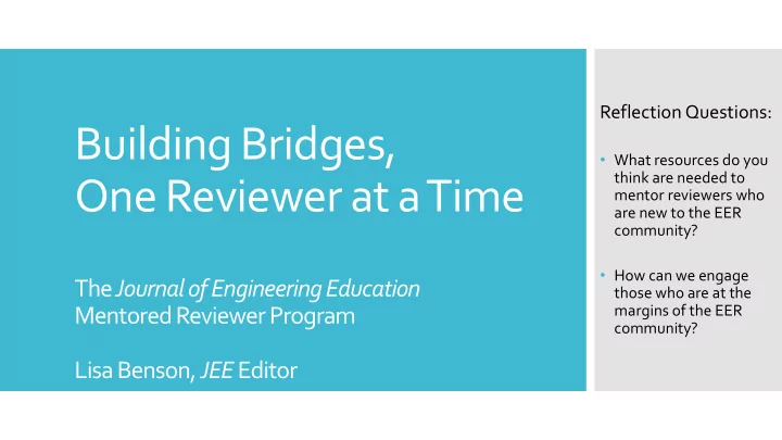 building bridges