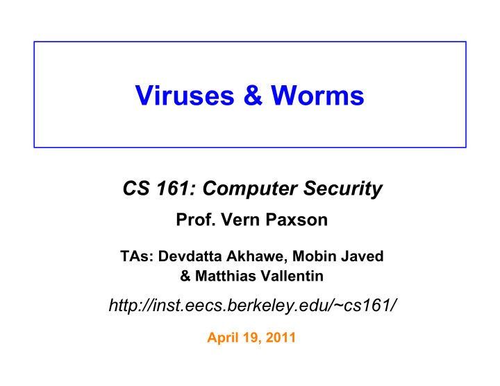 viruses worms