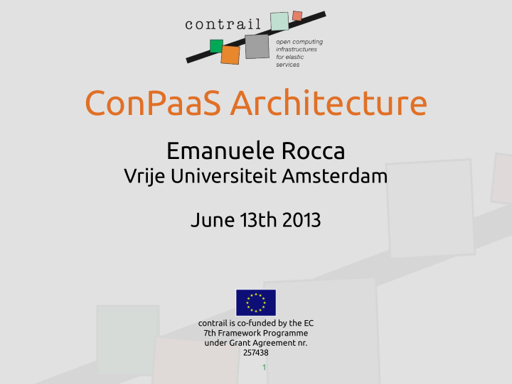 conpaas architecture