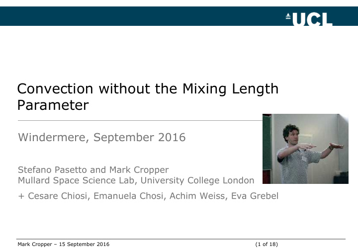 convection without the mixing length parameter