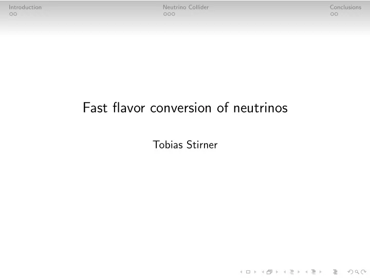 fast flavor conversion of neutrinos