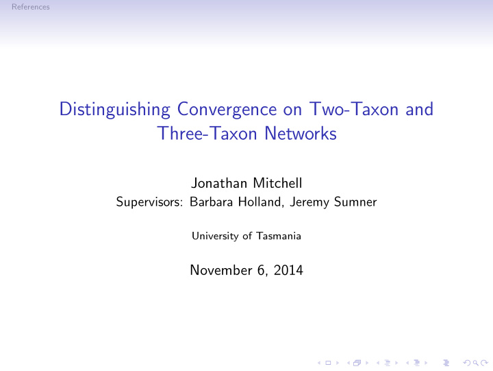 distinguishing convergence on two taxon and three taxon