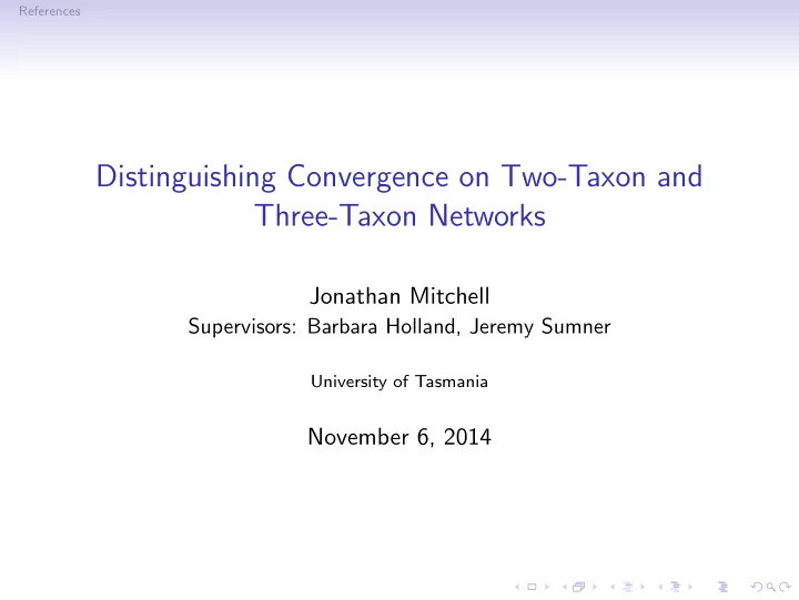 distinguishing convergence on two taxon and three taxon