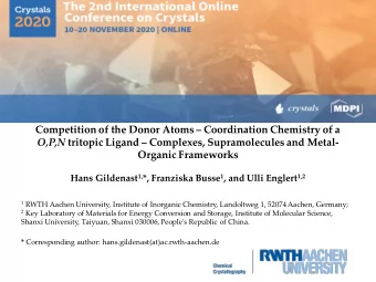 Competition of the Donor Atoms  Coordination Chemistry of a O,P,N tritopic Ligand  Complexes,