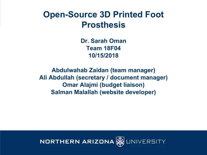 open source 3d printed foot prosthesis