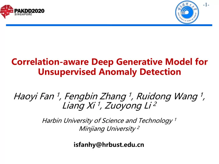 haoyi fan 1 fengbin zhang 1 ruidong wang 1