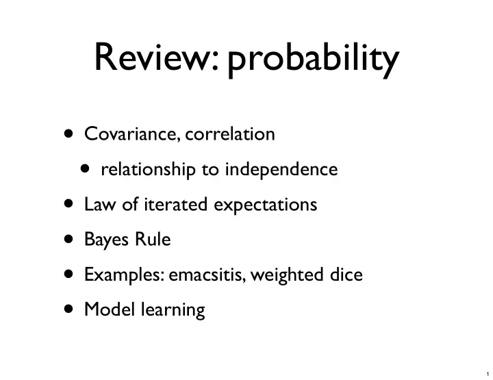 review probability