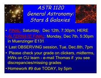 ASTR 1120  ASTR 1120  General Astronomy:  General Astronomy: Stars &amp; Galaxies  Stars &amp;