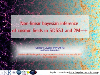 N  o  n  -  l  i  n  e  a  r  b  a  y  e  s  i  a  n  i  n  f  e  r  e  n  c  e  o  f  c  o  s  m